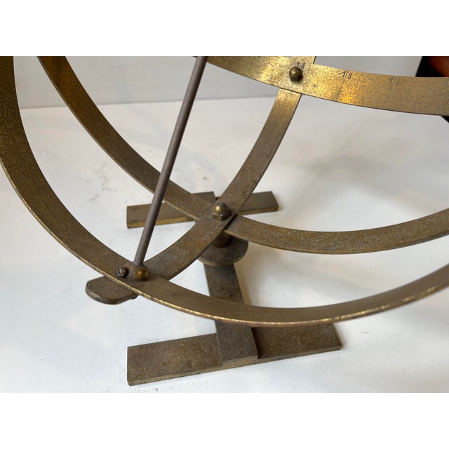 Vintage Scandinavian Nautical Sundial in Brass, 1950s For Sale - Image 10 of 11