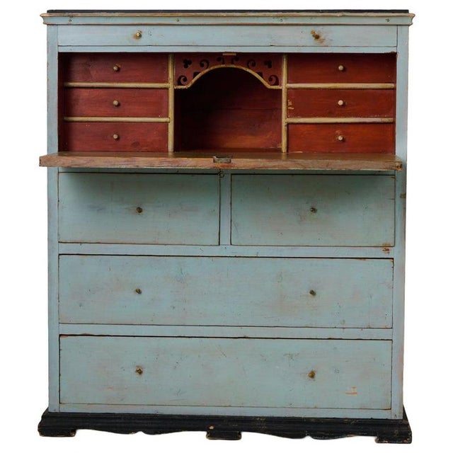 Antique Folk Art Secretary Desk For Sale - Image 14 of 14
