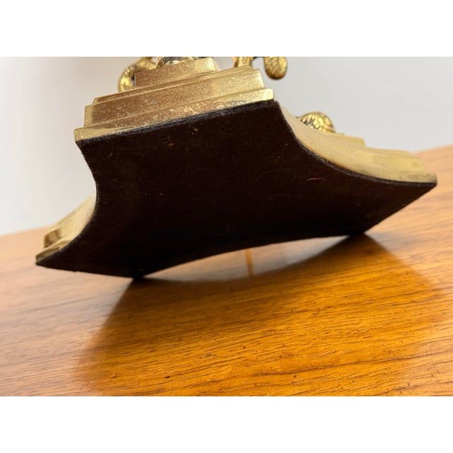 Vintage Frederick Cooper Neoclassical Brass Dolphin Table Lamps - Pair For Sale - Image 12 of 12