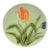 Small German Majolica Tulip Plate Circa 1900 For Sale