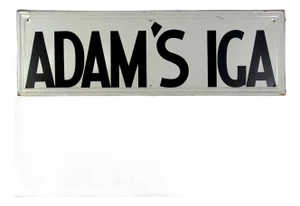 Vintage Metal Sign for an International Grocers Alliance (Iga) Store, Adam's