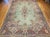 Textile Vintage Oversized Persian Kerman Rug, Hand-Knotted Wool, Floral Pattern, Pale Green & Red, 12x16 For Sale - Image 7 of 15
