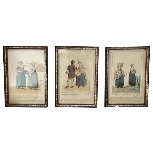 Professions Regions of the Netherland, 1800s, Set of 3 For Sale