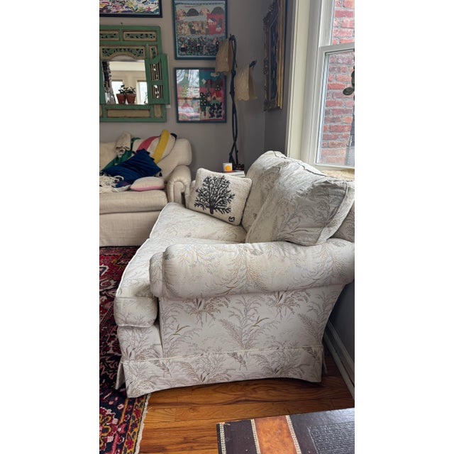 Drexel Heritage 1990s Nature-Inspired Toile Drexel Heritage Love Seat For Sale - Image 4 of 9