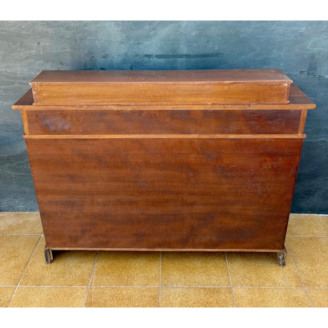 1960s Elegant Empire Style Console with Burlwood Veneer and Bronze Details For Sale - Image 12 of 12