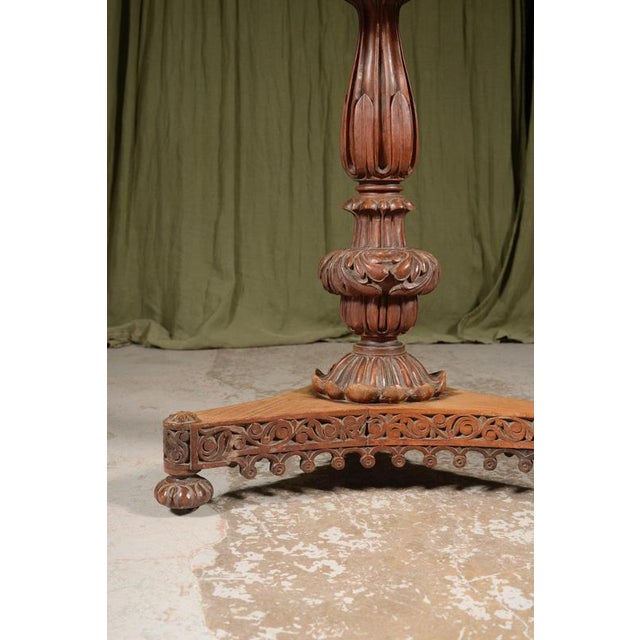 Anglo-Indian Rosewood Tilt Top Centre Table, 1860s For Sale - Image 3 of 9