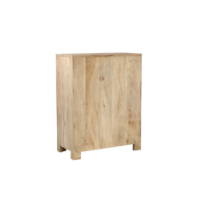 Cabinet/Buffet Constructed From Antique Indian Carved Door Panels and Reclaimed Wood For Sale - Image 4 of 4