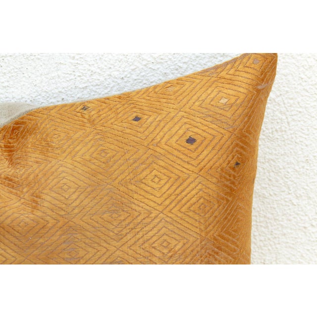 Indian Maharaja's Accord, Set of 2 Heirloom Bagh Phulkari Pillows For Sale - Image 3 of 9