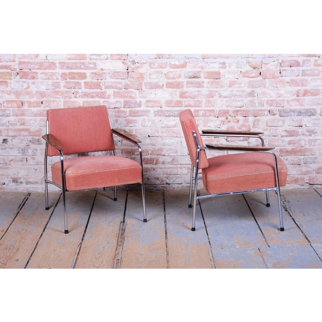 Bauhaus Seating Set in Tubular Chrome-Plated Steel, Czech, 1940s, Set of 3 For Sale - Image 6 of 18