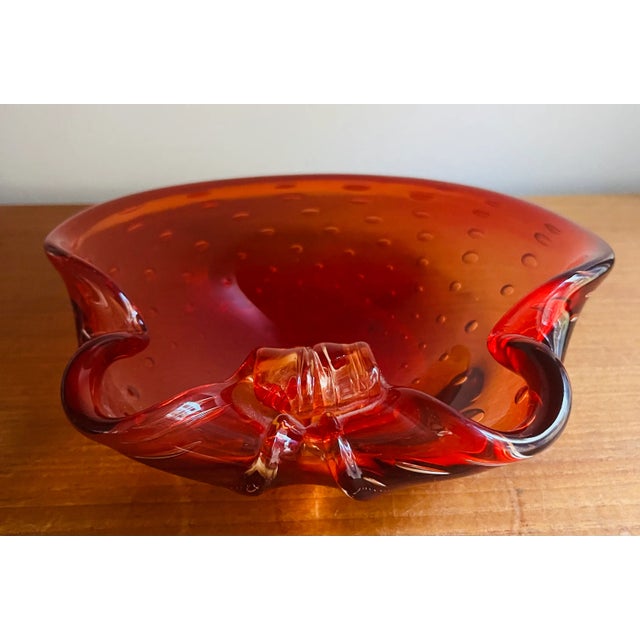 Mid-Century Modern Murano Glass Ashtray Trinket Bowl For Sale - Image 3 of 10