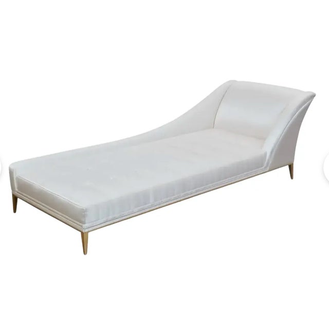 Modern Koket Satin Upholstered Envy Chaise Lounge For Sale - Image 3 of 3
