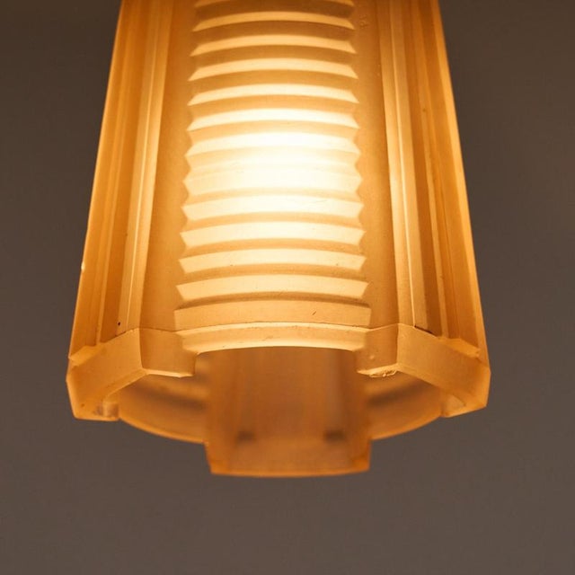 Metal Art Deco Chandelier from Atelier Petitot, France, 1930s For Sale - Image 7 of 18
