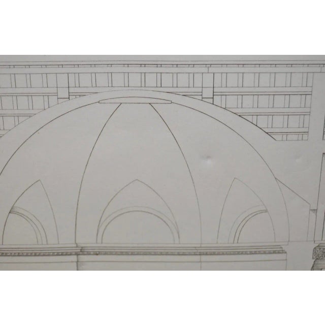 19th Century Architectural Engraving "Public Bathhouse" For Sale - Image 5 of 6