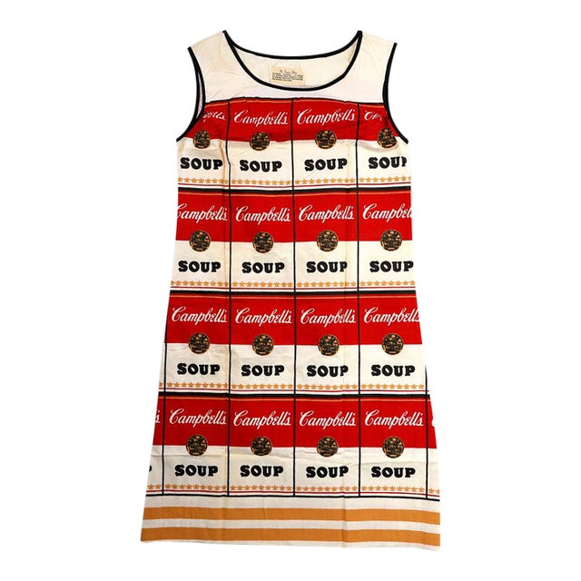Vintage 1960s Campbell's Souper Dress: Pop Art Museum Piece For Sale
