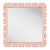 Fleur Home Audubon Bamboo Sticks Square Mirror in Salmon Berry, 35.5x35.5 For Sale