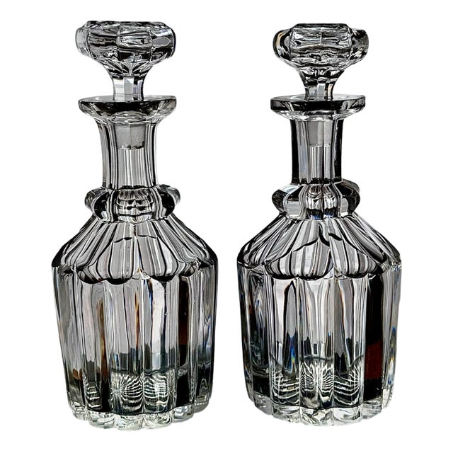 Antique Georgian Regency Cut Glass Decanters, 1820, Set of 2 For Sale