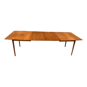 Mid 20th Century Walnut Dining Table and 2 Leaves