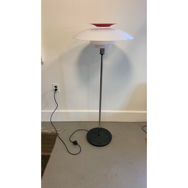Mid 20th Century Mid 20th Century Poul Henningsen for Louis Poulsen "Ph 80" 4/3 Floor Lamp - Danish Modern Lighting For Sale - Image 5 of 11