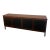 Mid Century Jack Cartwright for Founders Walnut and Black Leather Credenza For Sale
