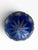 Vintage Cobalt Blue Cut Glass Egg Finial on Metal Base For Sale - Image 4 of 7