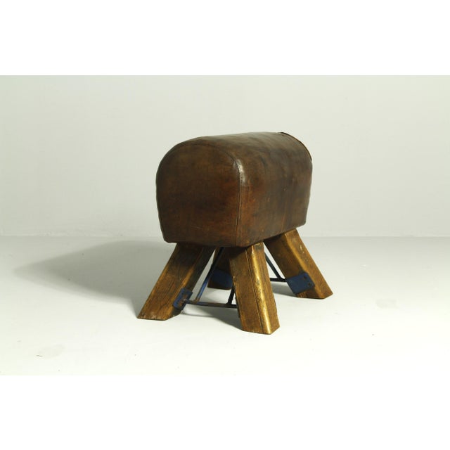 Wood Leather Gym Seat by Jan Richter, Brno,1930s For Sale - Image 7 of 12