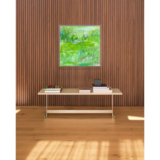 Bright Green "Nashville Green" by Trixie Pitts Monochromatic Abstract Landscape For Sale - Image 8 of 12