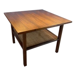 Square End Table With Cane Shelf by Jack Cartwright