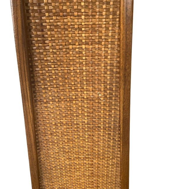 Set of 6 Sculptural Mid-Century Cane-Back Dining Chairs, Walnut For Sale - Image 12 of 18