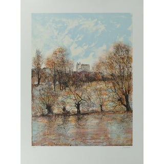 Antonio Rivera, Château de Saumur, Lithograph For Sale
