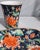 Mid 20th Century Irice Chinoserie Navy Orange Floral Soap Dish and Cup For Sale - Image 5 of 5