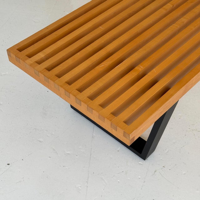 Mid-Century Modern Nelson Slat Bench by George Nelson for Herman Miller For Sale - Image 3 of 8