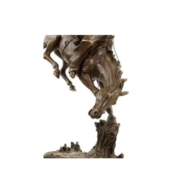 After Frederic Remington, Cowboy on Horse, 20th Century, Bronze For Sale - Image 10 of 12