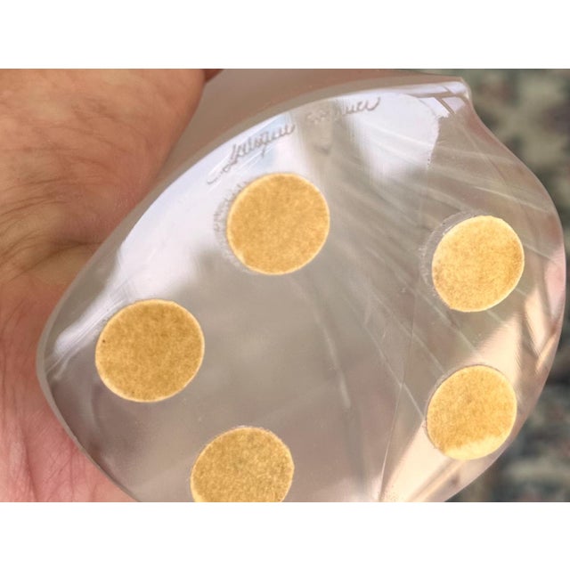 Mid 20th Century Vintage Signed Lalique French Crystal Madonna Figurine For Sale - Image 5 of 5