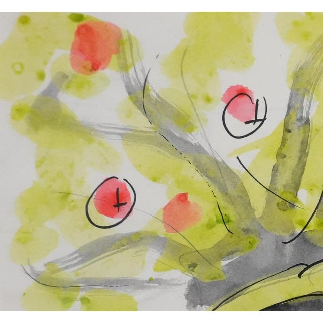 Jean EFFEL (1908-1982) Teinturier, The Apple Tree Serpent, c. 1970 Original drawing in watercolor, India ink and pencil...