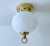 Mid-Century Modern Vintage Glass and Brass Ceiling Light from Limburg For Sale - Image 3 of 11
