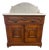 Antique Victorian Eastlake Walnut Marble Top Washstand With Carved Acorn Pulls, Circa 1880s For Sale