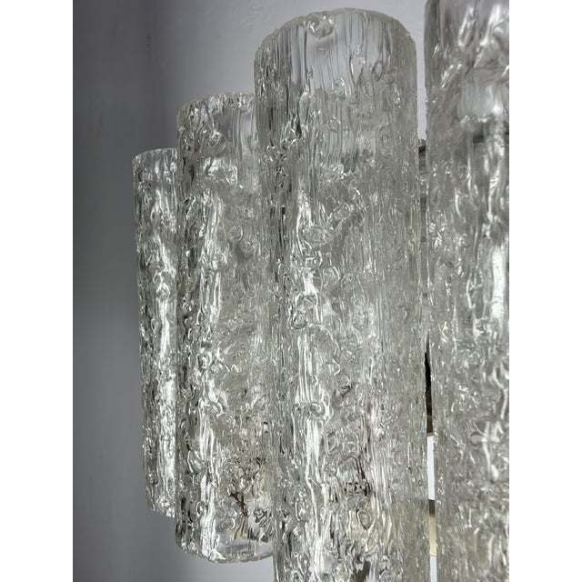 Ice Glass Pendant Light from Doria Leuchten, Germany, 1970s For Sale - Image 4 of 18