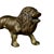 Mid-Century Modern Vintage Brass Lion Figurine For Sale - Image 3 of 9