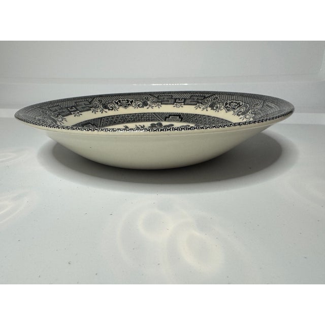 Late 20th Century Churchill “Midnight Willow” Black Transferware Bowls ...