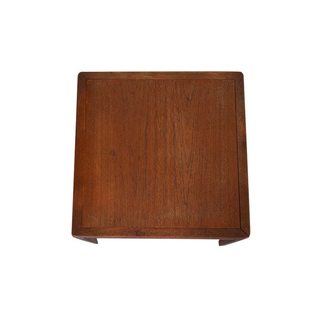1970s Pair Mid-Century Danish Dux Teak Side Tables Parson Style For Sale In Baltimore - Image 6 of 9