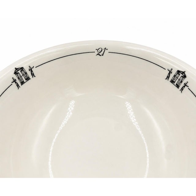 American Vintage the 21 Club Nyc Restaurant Serving Bowl Shenango China Jockey Gate Logo For Sale - Image 3 of 13