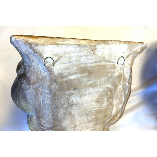Mid Century Italian Plaster Shell Form Wall Brackets- A Pair For Sale - Image 15 of 17