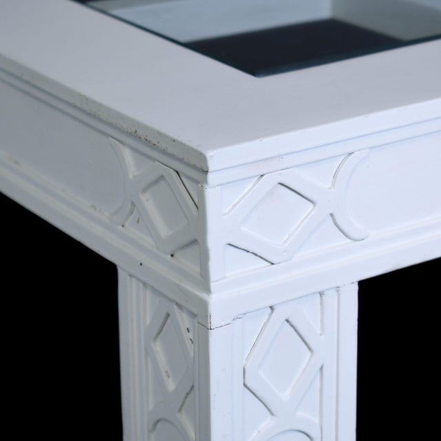 Late 20th Century Late 20th Century Large Hollywood Regency Fretwork Dining Table For Sale - Image 5 of 8