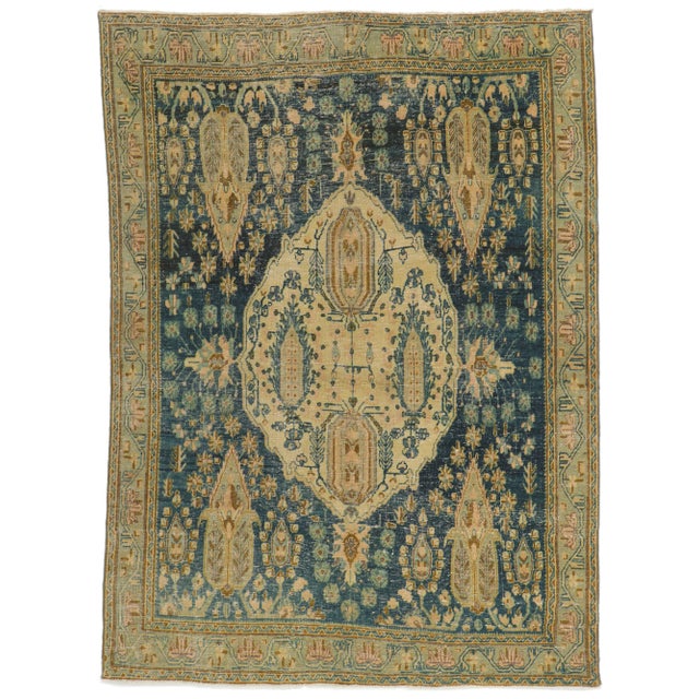 Mid 20th Century Rustic Vintage Persian Afshar Rug, 04'09 X 06'06 For Sale - Image 10 of 10
