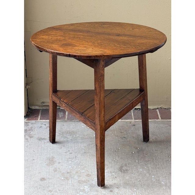 Large English Cricket Table of Patinated Oak From the Georgian Era For Sale - Image 10 of 12