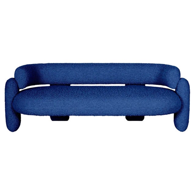 Wood Embrace Cormo Cobalt Sofa by Royal Stranger For Sale - Image 7 of 7