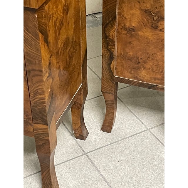 Large Art Deco Italian Bedside Tables, 1930s, Set of 2 For Sale - Image 3 of 18