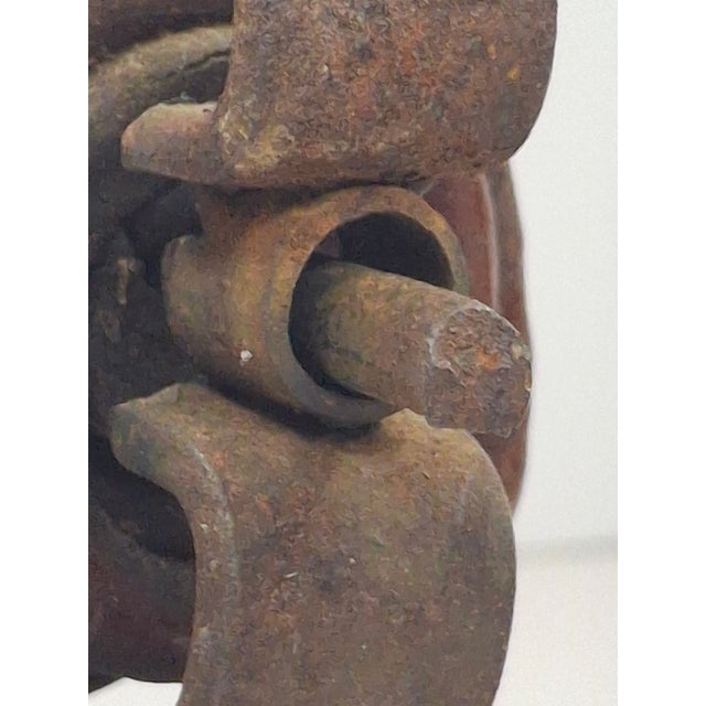 Metal Rare 18th/19thC Hand-Forged Wrought Iron Wax Jack For Sale - Image 7 of 18