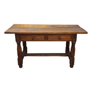 Antique Italian Walnut Table, 1600s For Sale