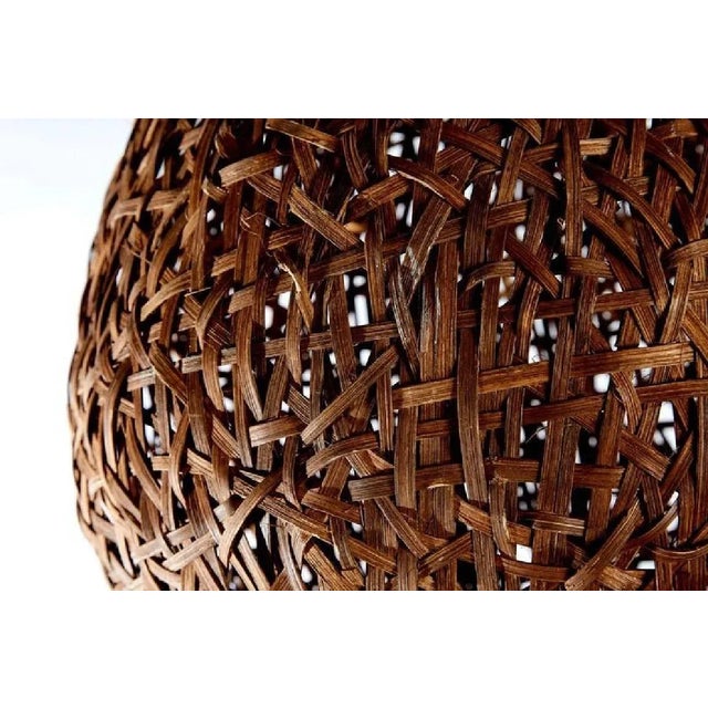Custom Woven Oak Chandelier by Lucy Slivinski For Sale - Image 4 of 8
